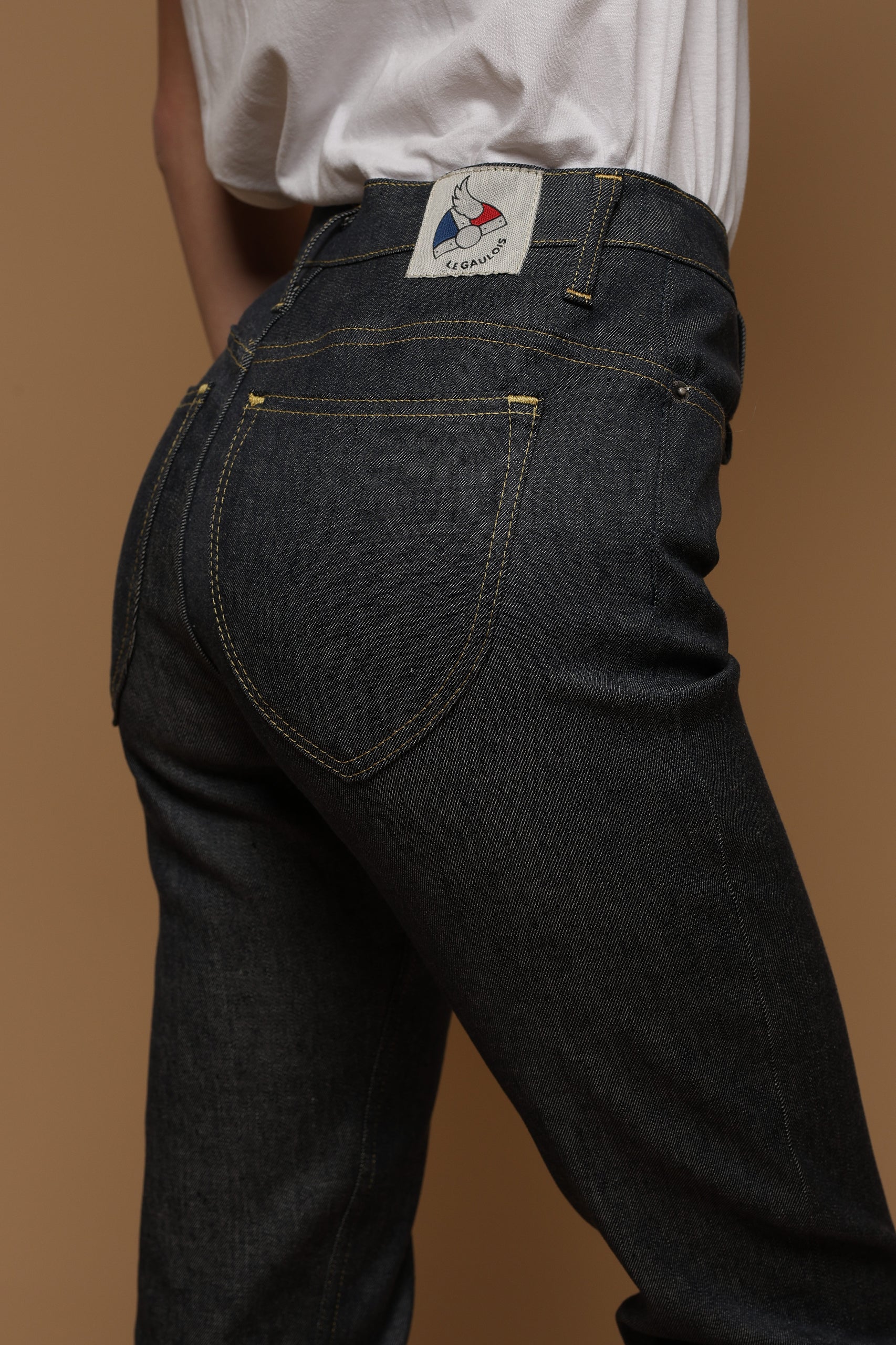 Jean pour femme Bona en 74 % lin / 23 % coton bio / 3 % élasthanne, coloris bleu jean, photo 2 sur 4, Le Gaulois Jeans