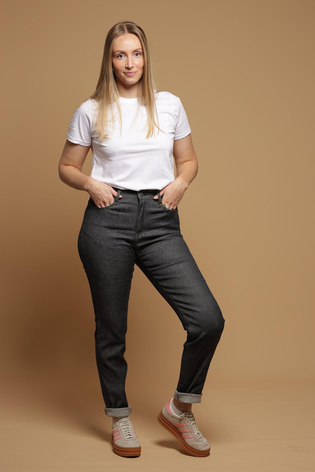 Jean pour femme Bona en 74 % lin / 23 % coton bio / 3 % élasthanne, coloris bleu jean, photo 4 sur 4, Le Gaulois Jeans