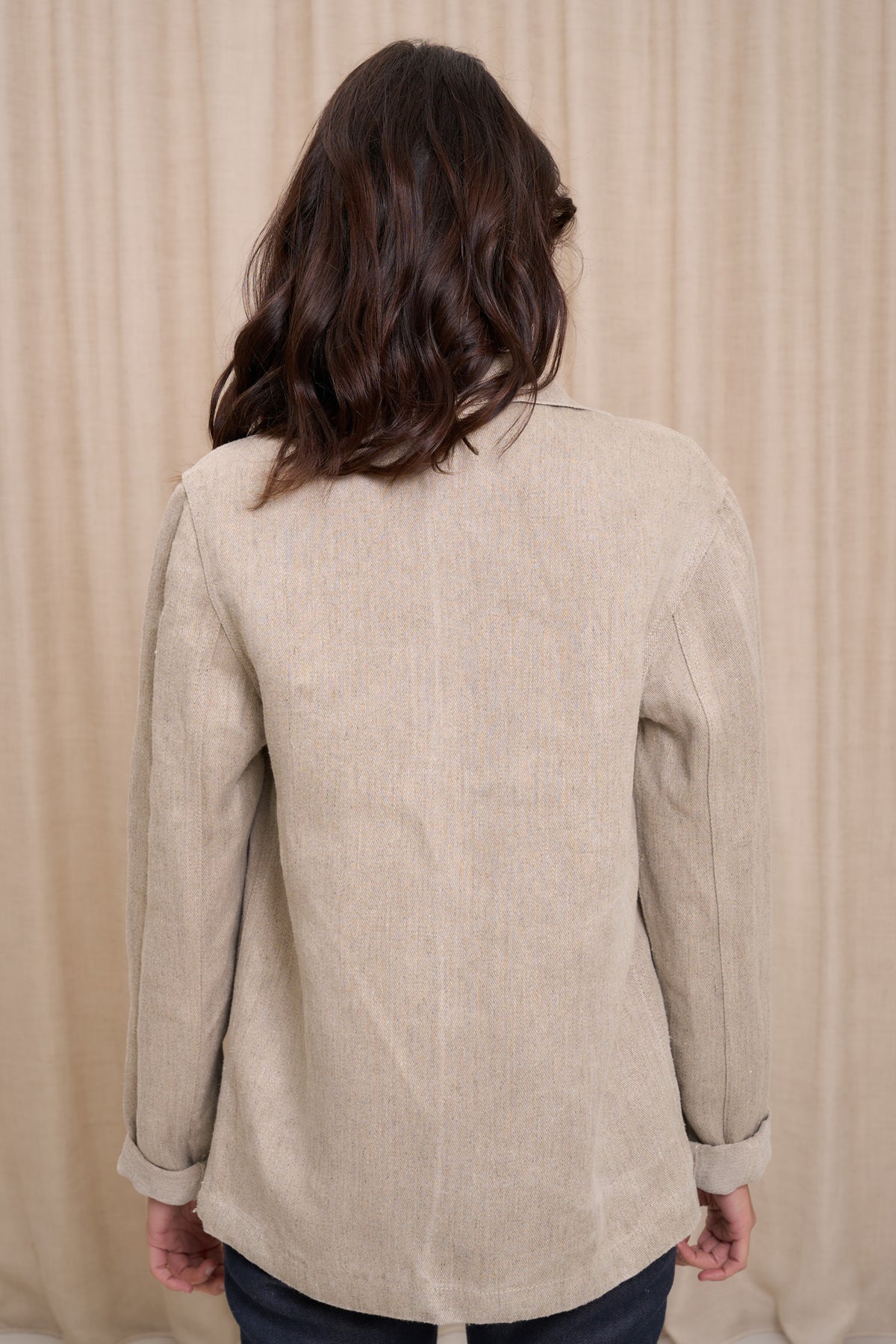 Veste en jean pour femme Corensi en 100 % chanvre naturel, coloris chanvre naturel, photo 4 sur 9, Le Gaulois Jeans