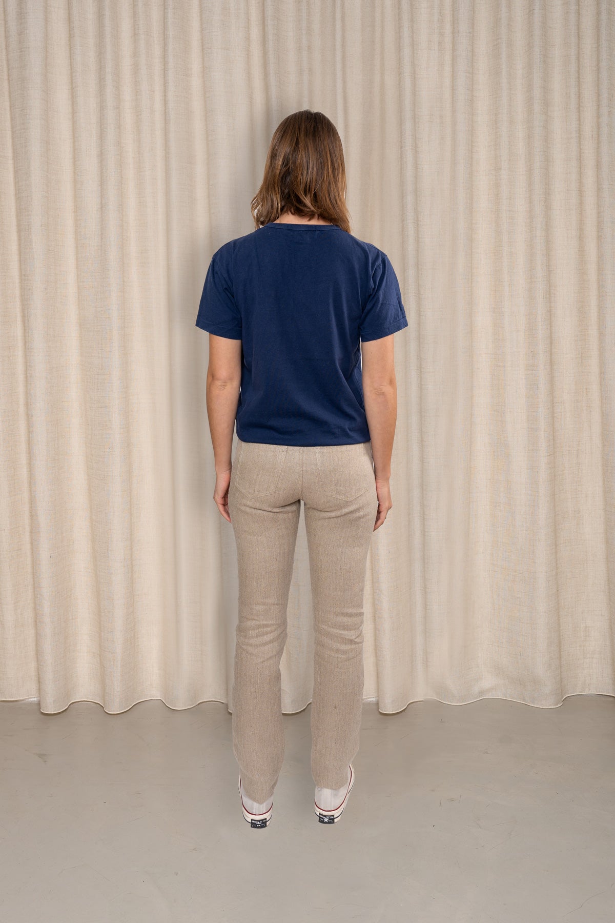 Jean pour femme Condate en 100 % chanvre naturel, coloris chanvre naturel, vue de dos, Le Gaulois Jeans