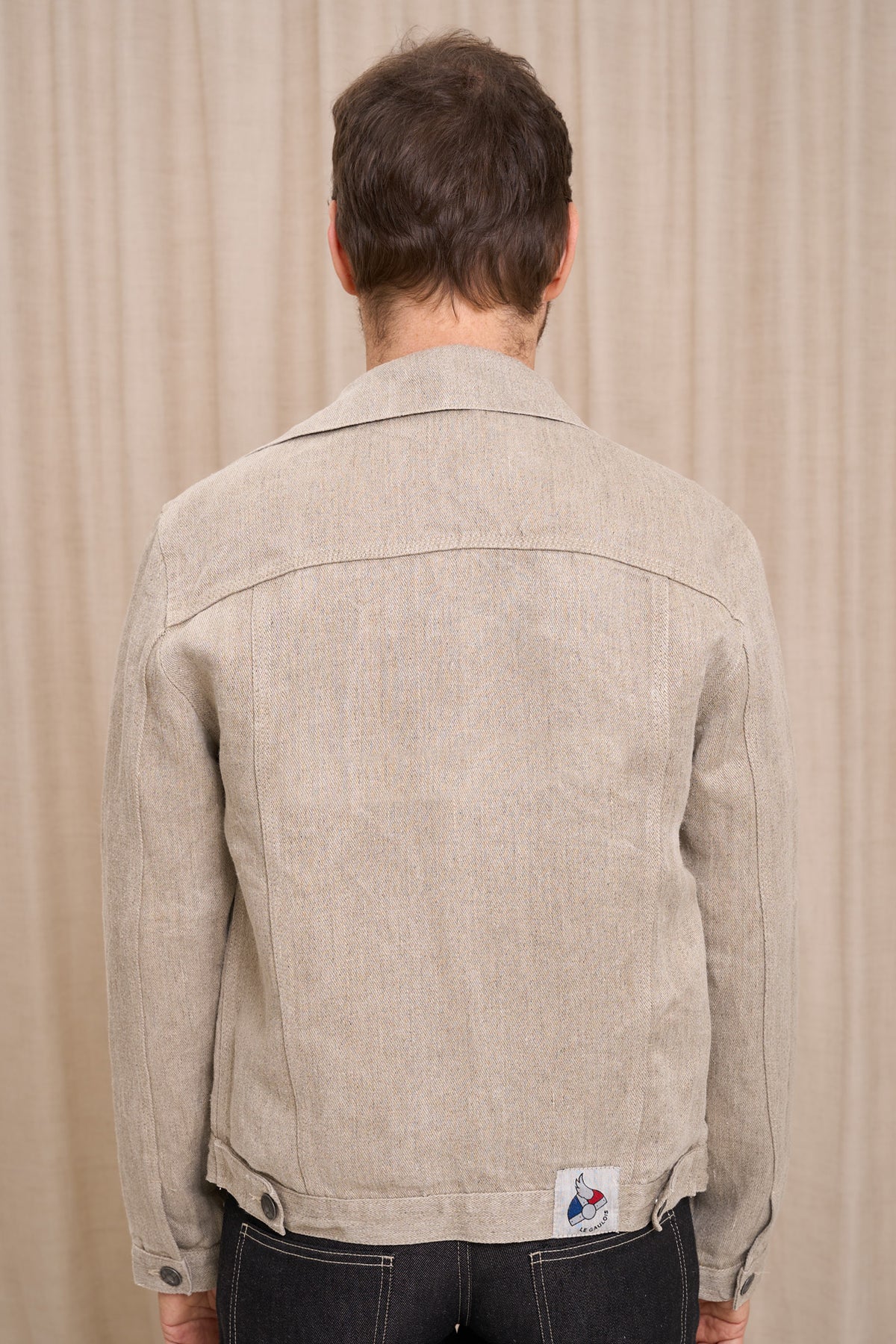 Veste en jean pour homme Tolosa en 100 % chanvre naturel, coloris chanvre naturel, photo 3 sur 4, Le Gaulois Jeans
