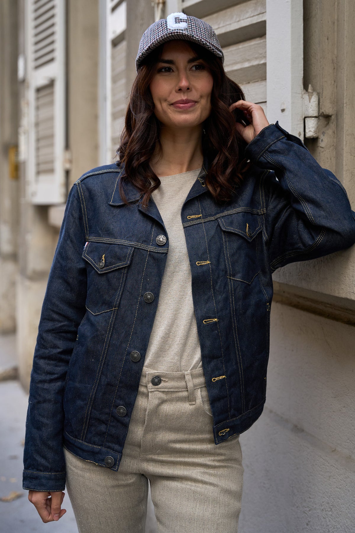 Veste en jean pour femme Tolosa en 100 % lin, coloris bleu jean, photo 2 sur 10, Le Gaulois Jeans