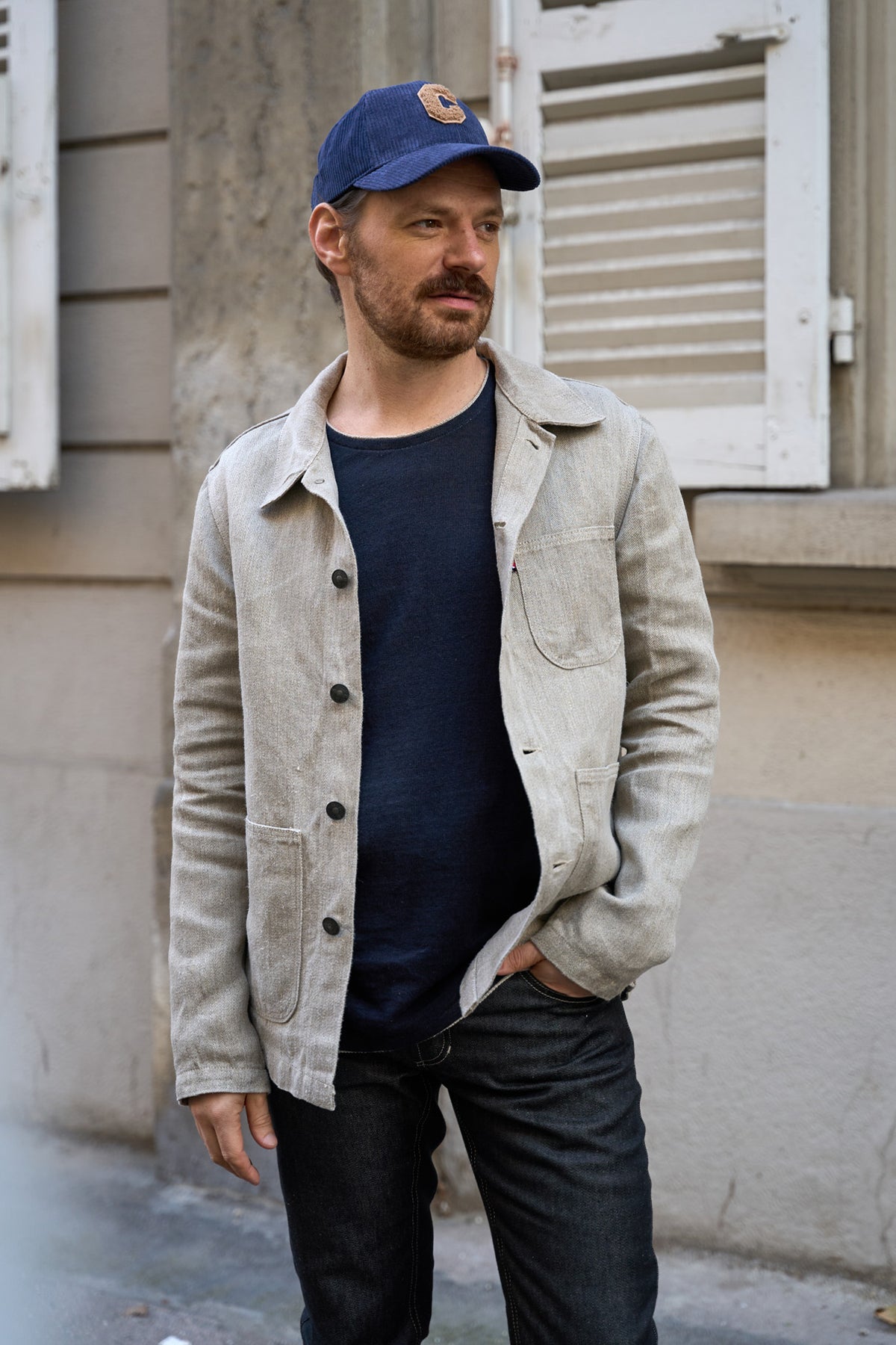 Veste en jean pour homme Corensi en 100 % chanvre naturel, coloris naturel, photo 2 sur 3, Le Gaulois Jeans
