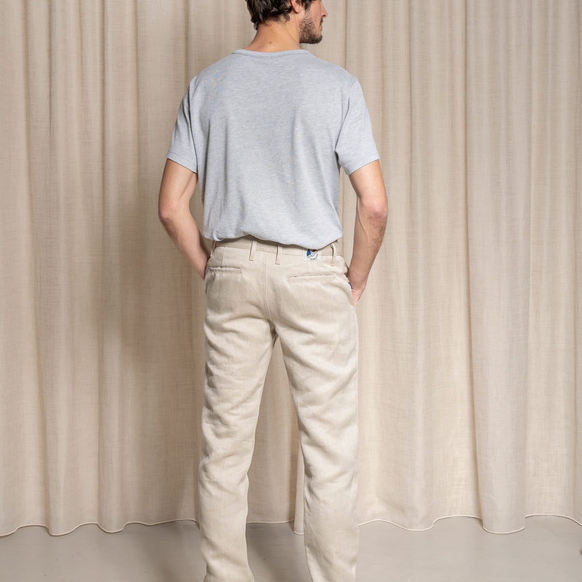 Pantalon Large Blanc Pantalon Lin Femme - Taille Élastique - Coupe Large - Blanc - Generisch Vêtement Décontracté été