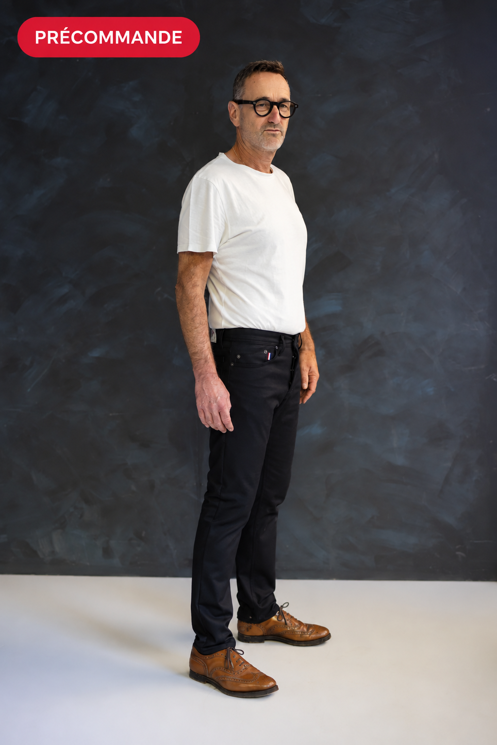 Noé noir - Jean homme en coton bio extensible