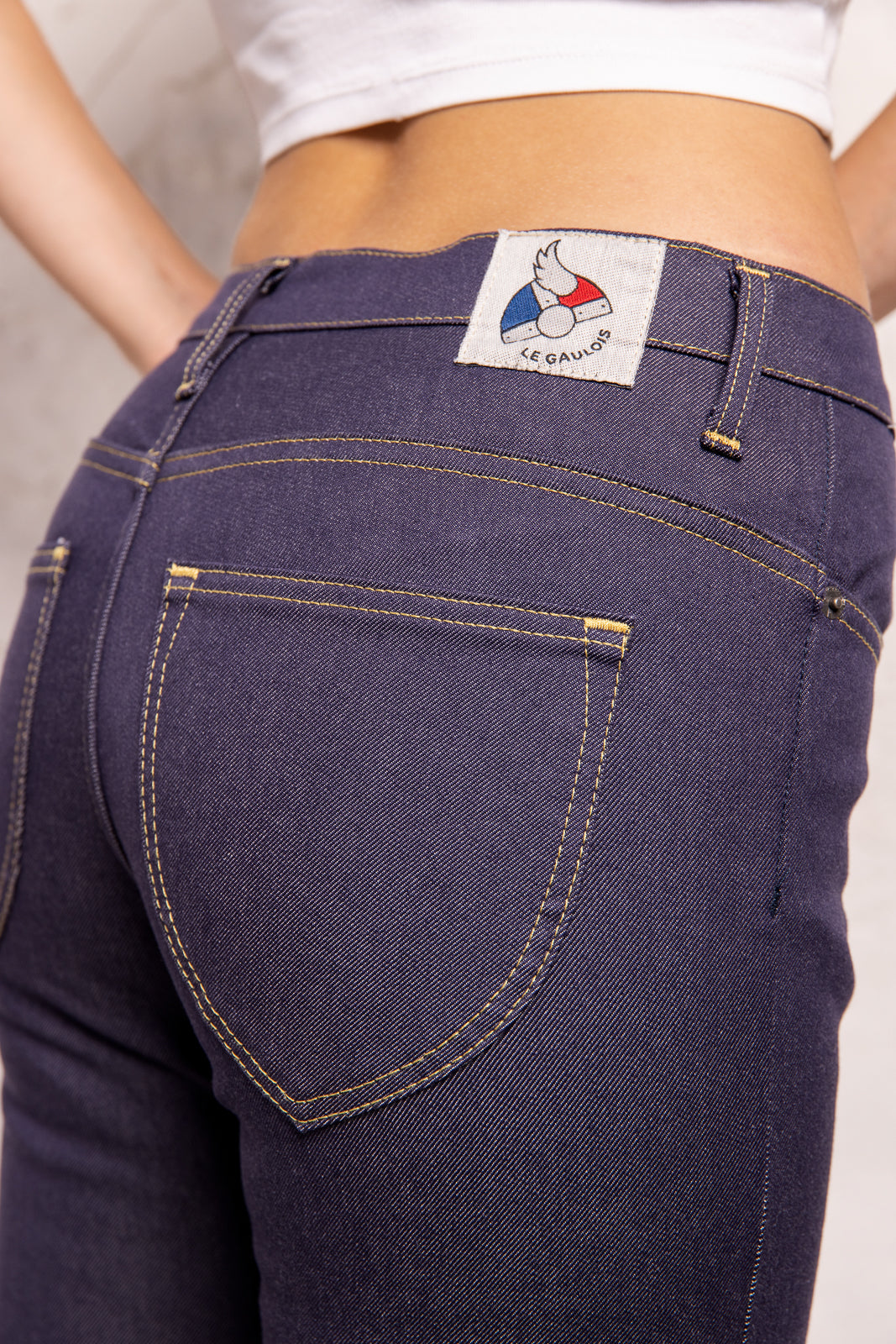Noa Bleu - Jean femme en coton bio extensible