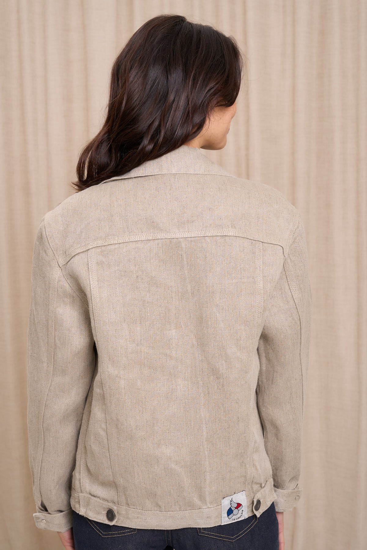 Veste en jean pour femme Tolosa en 100 % chanvre naturel, coloris chanvre naturel, photo 4 sur 4, Le Gaulois Jeans