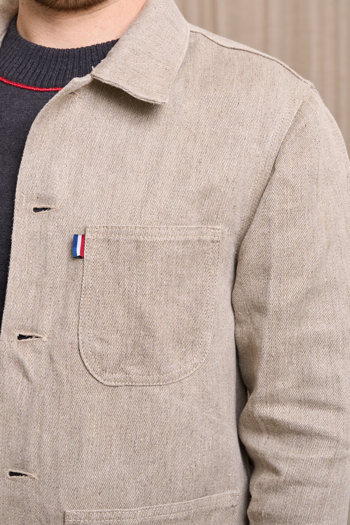 Veste en jean pour homme Corensi en 100 % chanvre naturel, coloris chanvre naturel, photo 2 sur 3, Le Gaulois Jeans