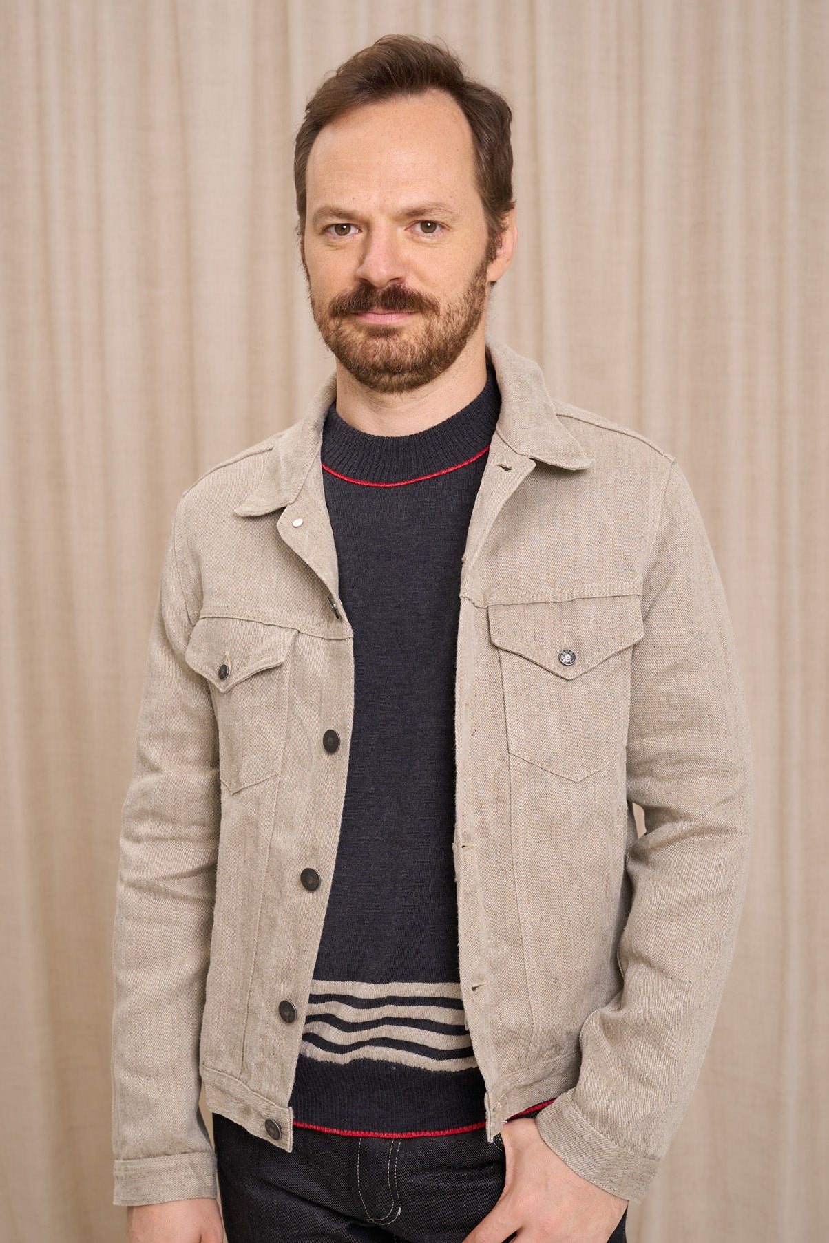 Veste en jean pour homme Tolosa en 100 % chanvre naturel, coloris chanvre naturel, photo 1 sur 4, Le Gaulois Jeans