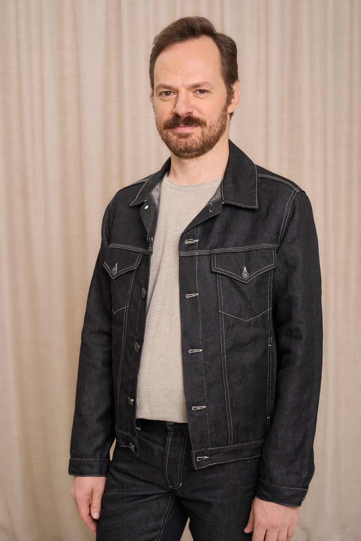 Veste en jean pour homme Tolosa en 100 % lin, coloris noir, photo 4 sur 4, Le Gaulois Jeans