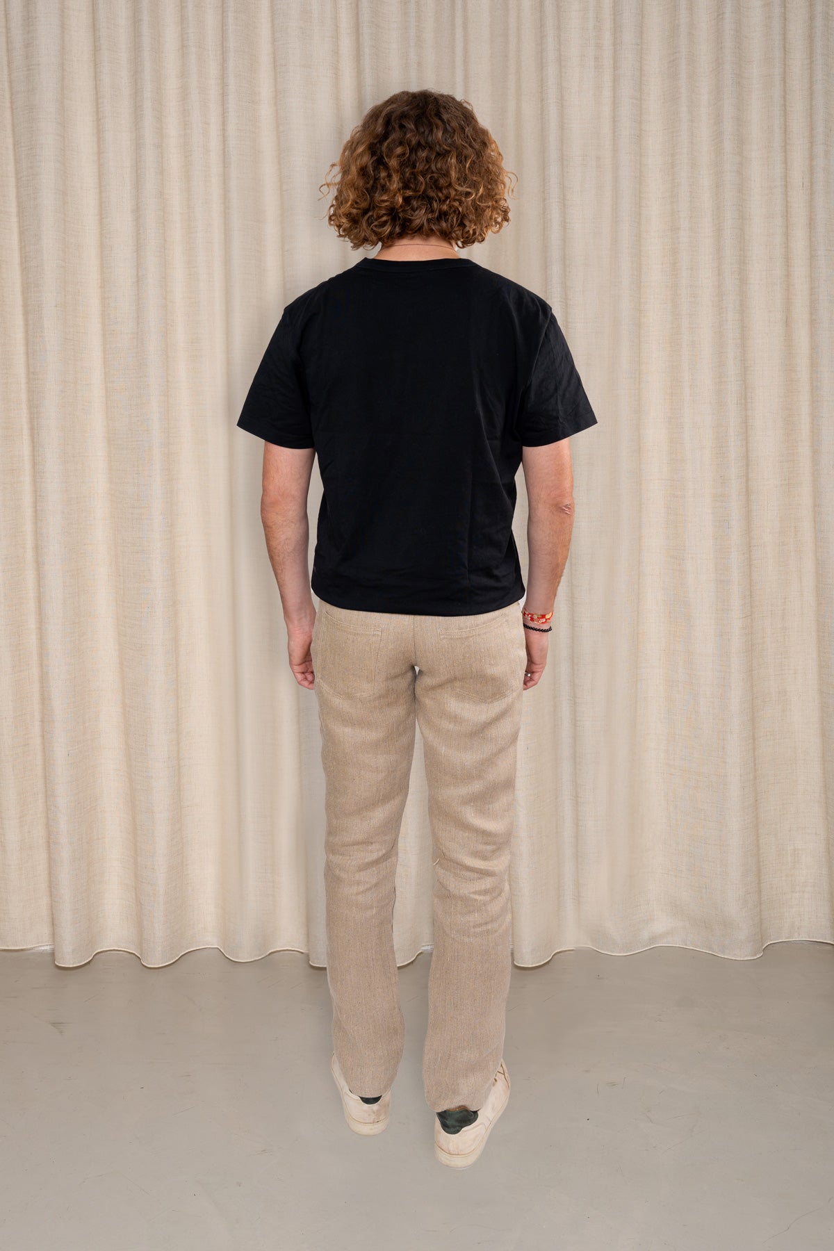Jean pour homme Massalia en 100 % chanvre naturel, coloris chanvre naturel, vue de dos, Le Gaulois Jeans