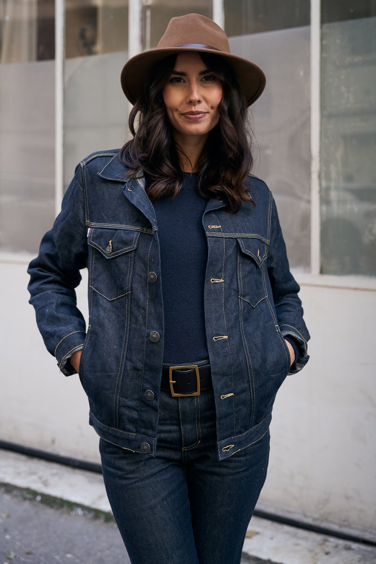 Veste en jean pour femme Tolosa en 100 % lin, coloris bleu jean, photo 8 sur 10, Le Gaulois Jeans
