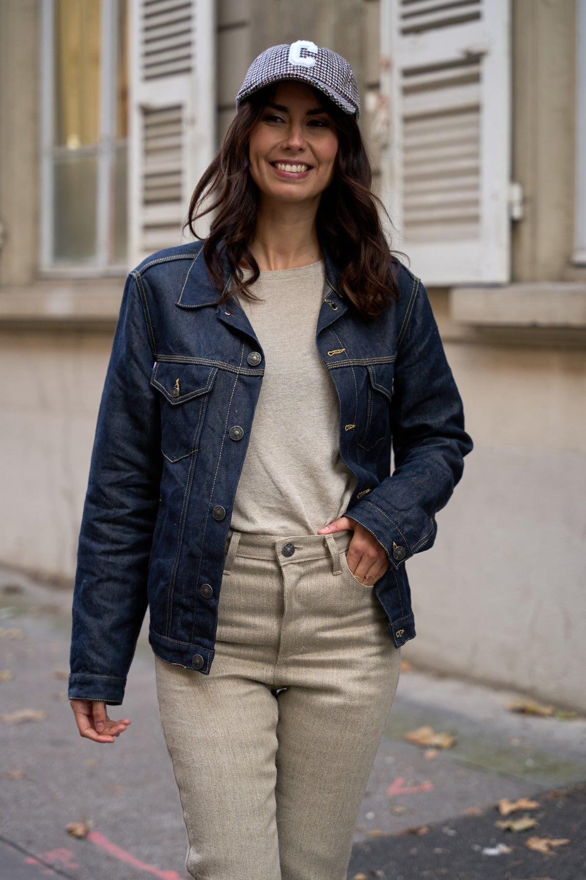 Veste en jean pour femme Tolosa en 100 % lin, coloris bleu jean, photo 10 sur 10, Le Gaulois Jeans