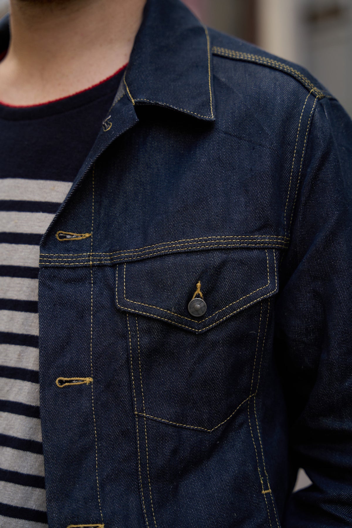 Veste en jean pour femme Tolosa en 100 % lin, coloris bleu jean, photo 6 sur 10, Le Gaulois Jeans