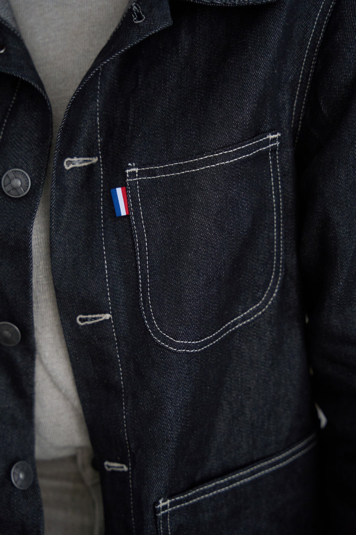 Veste en jean pour femme Corensi en 100 % lin, coloris noir, photo 6 sur 8, Le Gaulois Jeans