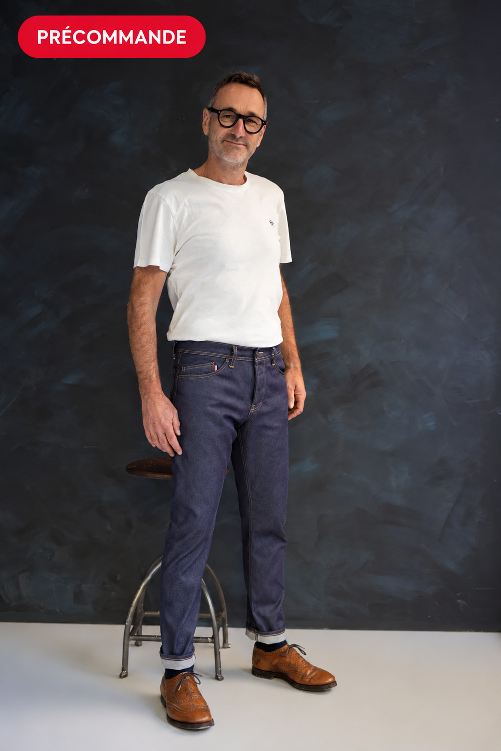 Noé Bleu - Jean homme en coton bio extensible